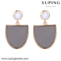 E-497 Wholesale fashion jewelry 10 gram gold plated artificial sea pearl earring fan shape drop earrings